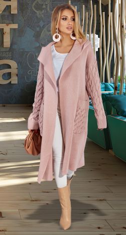 Тёплый кардиган с капюшоном