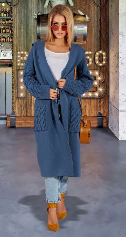 Тёплый кардиган с капюшоном