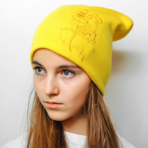 Шапка квітка жовта