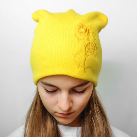 Шапка квітка жовта