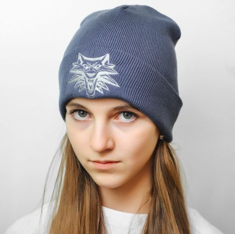 Шапка відьмак темно сіра