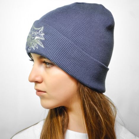 Шапка відьмак темно сіра