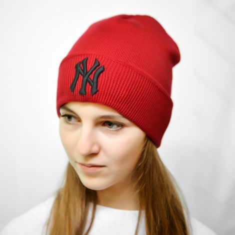 Шапка New York червона