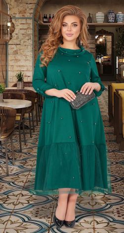 Long batal dress with pearls