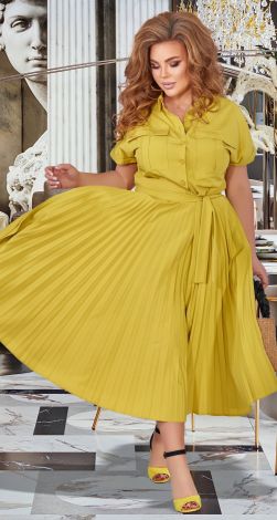 Стильное платье большого размера плиссе