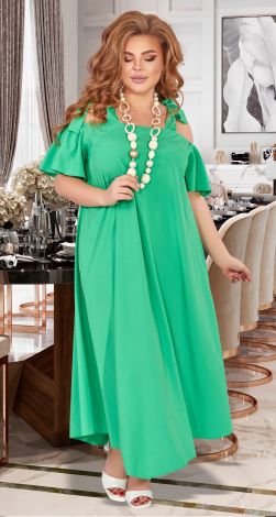 Расклешенный сарафан большого размера с завязками