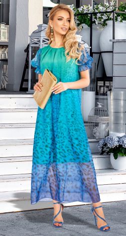 Шифоновое платье в длине миди