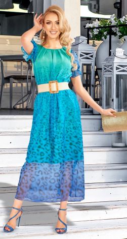 Шифоновое платье в длине миди