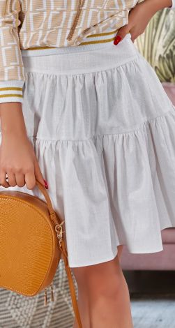  Модна лляна спідниця