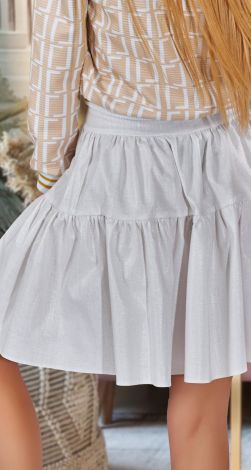  Модна лляна спідниця