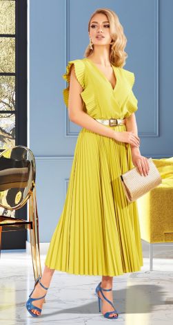 Красивое летнее платье плиссе