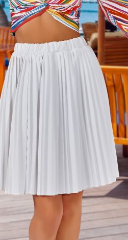 Біла спідниця пліссе