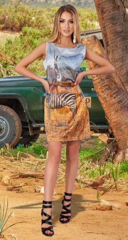 Коттоновое платье с принтом