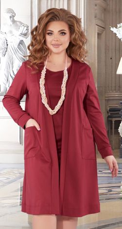 Стильный костюм с платьем большого размера