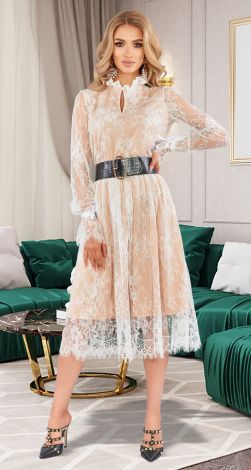 Красивое гипюровое платье