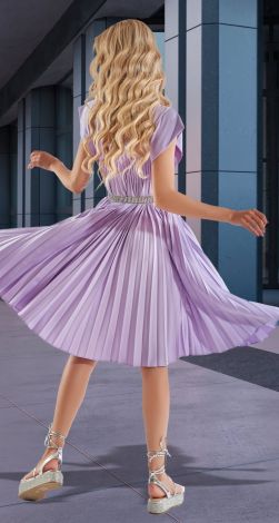 Платье в складку плиссе