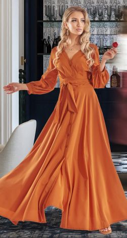 Стильное длинное платье