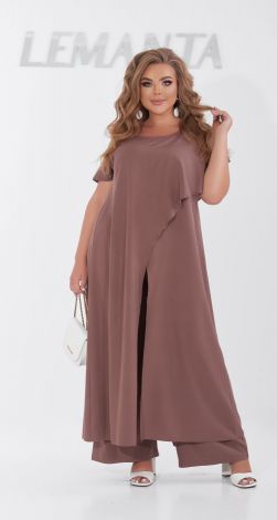 Нарядный брючный костюм большого размера