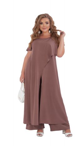 Нарядный брючный костюм большого размера