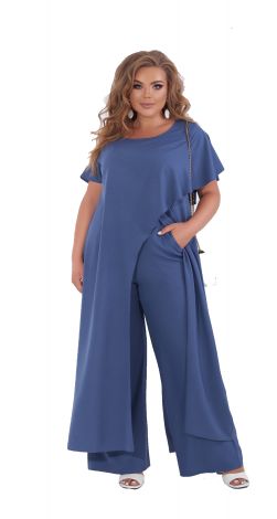 Нарядный брючный костюм большого размера