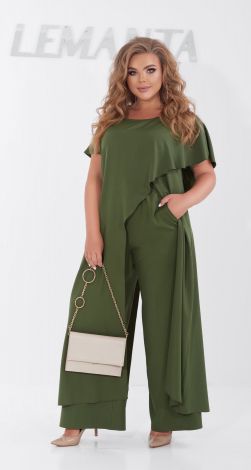 Нарядный брючный костюм большого размера