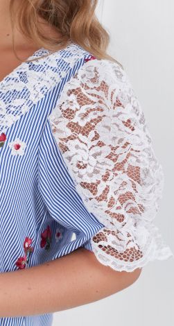 Летнее платье большого размера с красивым кружевом