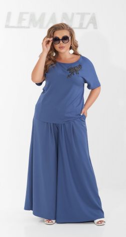 Костюм зі спідницею брюками великого розміру