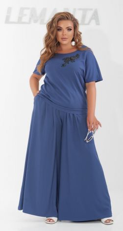 Костюм зі спідницею брюками великого розміру