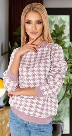 Свитер двухцветный большой размер