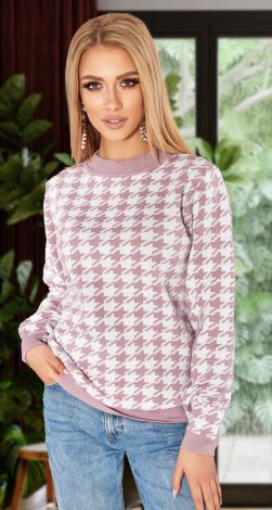 Свитер двухцветный большой размер