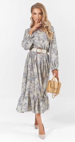 Модное платье с оборкой 