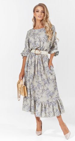 Модное платье с оборкой 