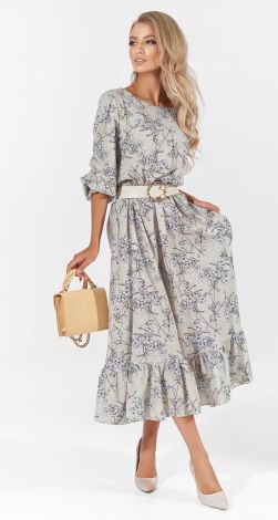 Модное платье с оборкой 