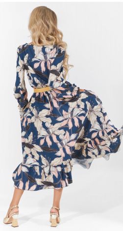 Модное платье с оборкой