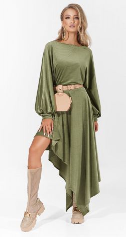 Костюм із трикотажного вельвету