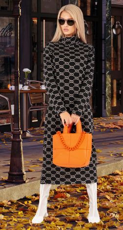 Подвійна в'язана сукня