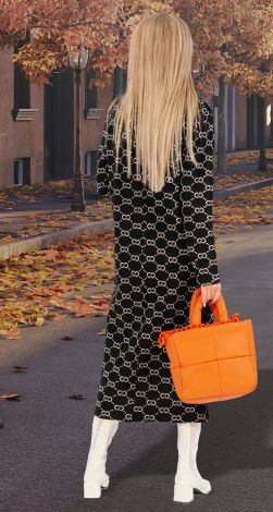 Подвійна в'язана сукня