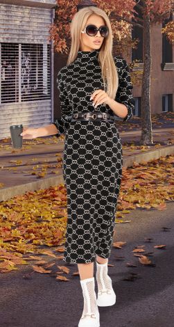 Подвійна в'язана сукня