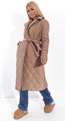 Модне пальто із плащівки