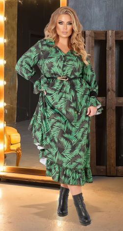 Стильное длинное платье большого размера