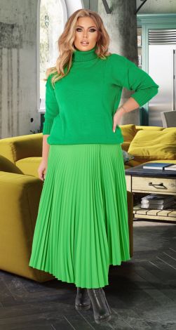 Стильная юбка в складку плиссе большого размера