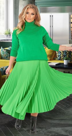 Стильная юбка в складку плиссе большого размера