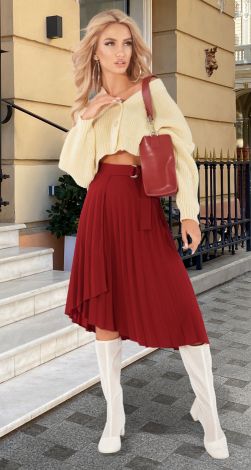 Спідниця трикотажна, пліссе на запах