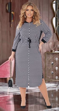 Стильное платье большого размера на змейке