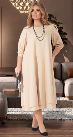 Нарядное шифоновое платье большого размера