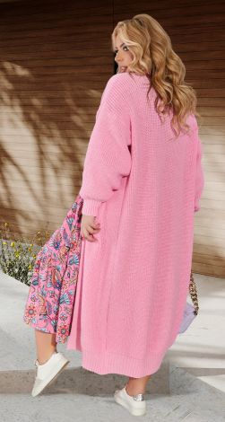 Кардиган  крупной вязки большой размер