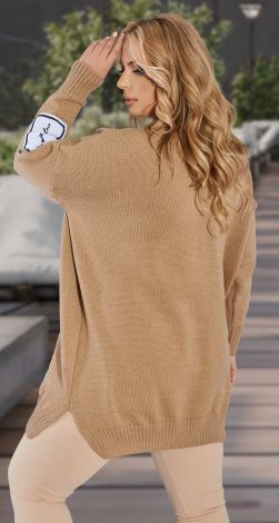 Свитер с принтом  большой размер