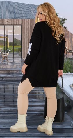 Свитер с принтом  большой размер