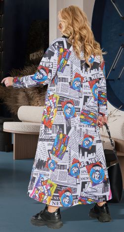 Стильное платье большого размера МАКСИ