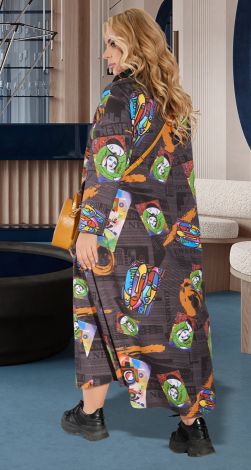 Стильное платье большого размера МАКСИ